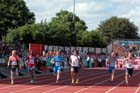 From left to right: Martin Keller (Germany), Jaysuma Saidy Ndure (Norway), Michael Tumi (Italy), Jimmy Vicaut (France), Igor Bodrov (UKraine) and Richard Kilty (GB) in the 100 metres at the European Athletics Team Championships.